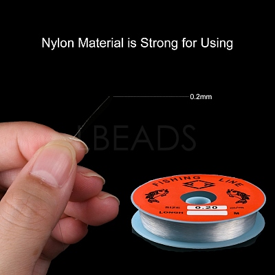 Transparent Fishing Thread Nylon Wire X-EC-L001-0.2mm-01-1