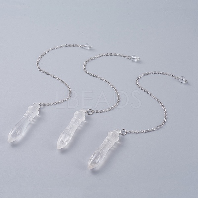 Natural Quartz Crystal Pointed Dowsing Pendulums G-J386-A08-1