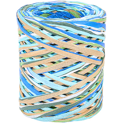 6 Colors Raffia Paper Cords OCOR-WH0063-110D-1