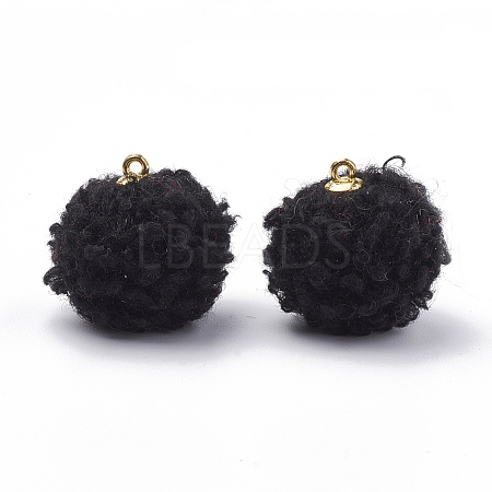 Handmade Cloth Fabric Covered Pendants WOVE-N006-16A-1