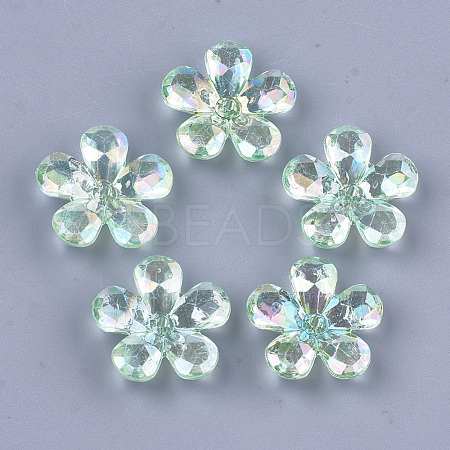 Transparent Acrylic Bead Caps TACR-T007-05C-1