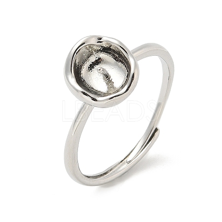 Brass Cup Peg Open Cuff Ring Settings LS-KK-G518-10P-04-1