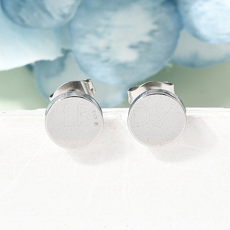 304 Stainless Steel Stud Earrings EJEW-L309-01B-P-1