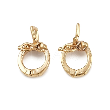 Brass Twister Clasps KK-P310-03G-1