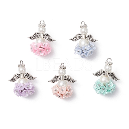 5Pcs Acrylic Pendants PALLOY-JF04601-1