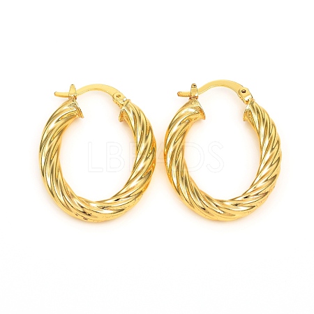 Brass Hoop Earrings EJEW-F250-05-G-1