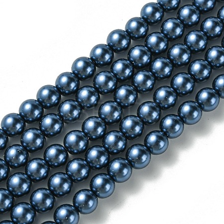 Eco-Friendly Grade A Glass Pearl Beads HY-J002-8mm-HX061-1