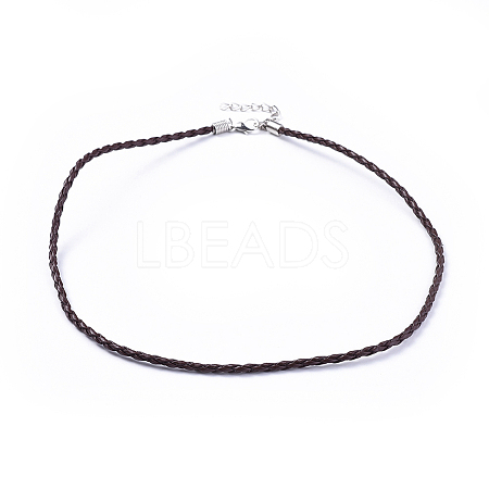 Trendy Braided Imitation Leather Necklace Making LS-X-NJEW-S105-002-1
