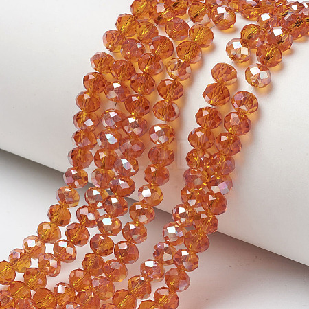 Electroplate Glass Beads Strands EGLA-A034-T6mm-J09-1