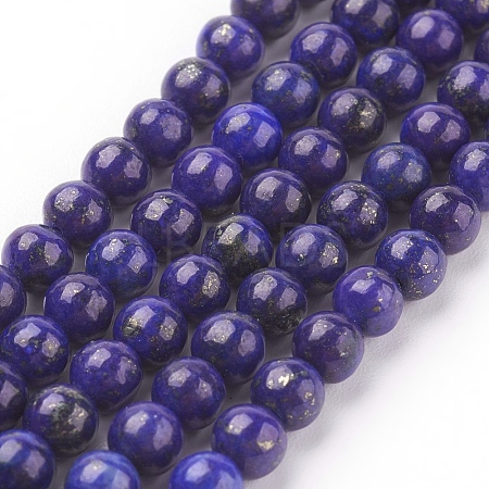 Natural Lapis Lazuli Beads Strands G-G087-4mm-1