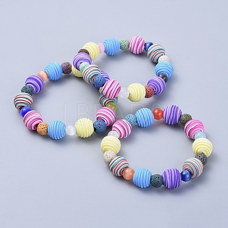 Handmade Polymer Clay Beads Stretch Bracelets - Lbeads.com