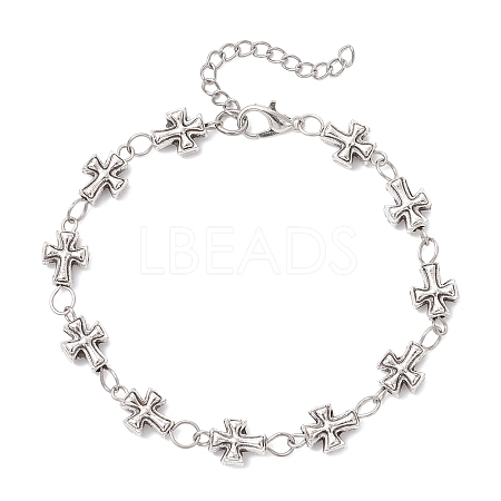 Tibetan Style Alloy Cross Link Bracelets for Women BJEW-JB12540-1