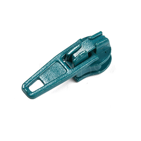 Spray Painted Alloy Replacement Zipper Sliders PALLOY-WH0067-97B-1