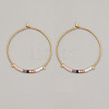 Bohemian Handmade Glass Seed Beads Hoop Earrings AM1646-4-1