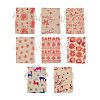 32Pcs 8 Styles Christmas Theme Cotton Gift Packing Pouches Drawstring Bags ABAG-LS0001-01-2
