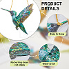 2Pcs 2 Styles Acrylic Bird Hanging Suncatchers HJEW-CN0001-32-5