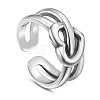 SHEGRACE 925 Thailand Sterling Silver Cuff Rings JR750A-1