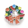 Christmas Wreath Enamel Pin JEWB-G010-13P-1