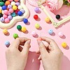 Rubberized Style Opaque Acrylic Beads MACR-CJC0009-02A-4
