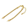 Adjustable Braided Brass Rope Chain Bracelet Making for DIY Connector Findings KK-CBA5ABD-01G-2
