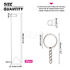 BENECREAT DIY Vertical Flag Acrylic Blank Pendant Keychain Making Kits DIY-BC0001-64B-2