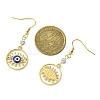 Alloy Enamel Evil Eye Dangle Earrings with Crystal Rhinestone EJEW-JE05387-3