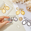Alloy & Steel Oval Tray Brooch Base Settings JEWB-DC00008-3