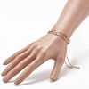 304 Stainless Steel Paperclip & Satellite Chains Bracelet Set BJEW-JB06523-3
