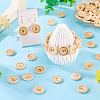 200Pcs 8 Styles Wood Buttons BUTT-TA0001-34-8