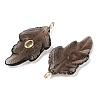 Natural Ice Obsidian Carved Pendants G-K372-06G-06-2