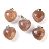 Natural Peach Moonstone Pendants G-J386-H13-P-1