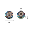 210Pcs 6 Colors PVD Vacuum Plating Non-magnetic Synthetic Hematite Beads G-CJ0001-45-2