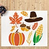 MAYJOYDIY US 1 Set Autumn Theme PET Hollow Out Drawing Painting Stencils DIY-MA0001-58-5