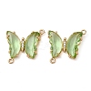 Brass Pave Faceted Glass Connector Charms FIND-Z020-04H-1