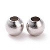 Rhodium Plated 925 Sterling Silver Spacer Beads STER-L063-01P-2