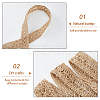 10M Burlap Braided Ribbons OCOR-WH0093-32-3