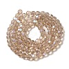 Electroplate Transparent Glass Beads Strands EGLA-A035-T6mm-L22-2