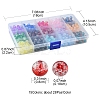 420Pcs 15 Colors Transparent Crackle Acrylic Beads CACR-FS0001-01-5