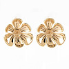Brass Stud Earrings Findings KK-T062-79G-NF-1