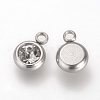201 Stainless Steel Rhinestone Charms STAS-S068-04-2