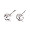 925 Sterling Silver Ear Stud Findings STER-K167-043D-S-1