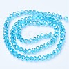 Electroplate Glass Beads Strands EGLA-A034-T1mm-B14-2