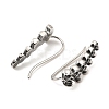 Antique Silver 316 Surgical Stainless Steel Dangle Earrings EJEW-D096-06C-AS-2