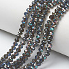 Electroplate Glass Beads Strands EGLA-A034-T6mm-J04-1