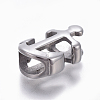 304 Stainless Steel Slide Charms/Slider Beads STAS-E472-01P-2