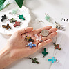 24Pcs 12 Styles Natural & Synthetic Mixed Gemstone Pendants G-TA0001-38-7