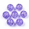 Transparent Crackle Acrylic Round Beads Strands CCG-R002-12mm-06-2