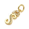 Brass Micro Pave Cubic Zirconia Pendants KK-M273-01G-S-2