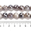 Electroplated Natural Botswana Agate Round Beads Strands G-L598-A03-03-5