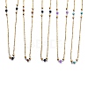 304 Stainless Steel Beaded Necklaces NJEW-H210-K-G-1